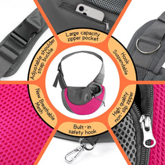 YUDODO large zipper pocket keeps essentials within reach during park walks