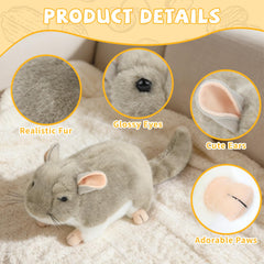 YUEPET chinchilla cuddler soft fiber plush designed for gentle snuggling.