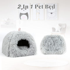 YUEPET guinea pig bed doubles as a sofa when the top is folded.