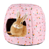 YUEPET large rabbit bed house foldable hideout for cozy naps.
