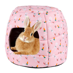 YUEPET large rabbit bed house foldable hideout for cozy naps.
