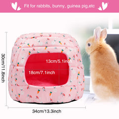 YUEPET large rabbit bed house inside pillow removable for easy cleaning.