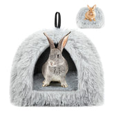 YUEPET rabbit bed warm house front view, cozy hideout for small pets