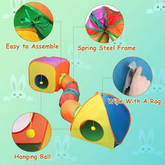 Detachable rabbit cubes by YUEPET for versatile layouts