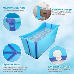 YUEPET 49-gallon capacity shown for ample space during big-dog baths