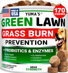 YUMA'S dog urine neutralizer bottle with label boosts lawn health