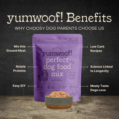 Baking Yumwoof mix with protein to create fresh low-carb dog meals