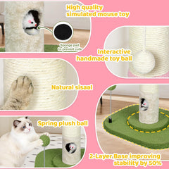 Yungaspy cat hole toy mouse feature invites stalking play