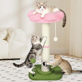 Yungaspy tall cat scratching post in wood finish, protects furniture while satisfying claws
