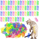 Yunsailing cat springs 300-pack in bright colors for interactive kitten play