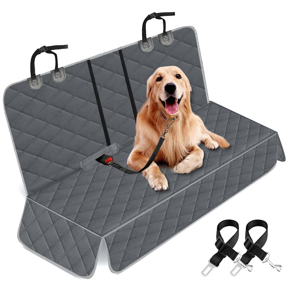 Yuntec dog car cover on back seat with waterproof protection for pets