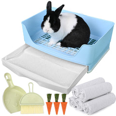 Yuoaes large rabbit litter box with drawer for easy cleanup.