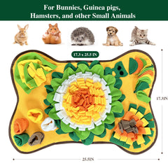 Yuoaes snuffle mat with floral pattern for engaging enrichment
