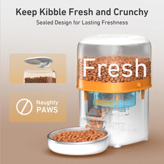 Yuposl 2L capacity feeder keeps meals organized and fresh throughout the day.