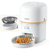 Yuposl automatic cat feeder front view showing compact design and easy setup.