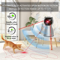 YVE LIFE laser cat toy offering three speed modes for tailored exercise.