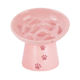 Y YHY 6-inch pink slow feeder bowl slows meals for calmer eating.
