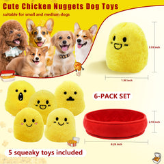 YZHDUXIU chicken nugget toy embroidery closeup shows playful expressions.