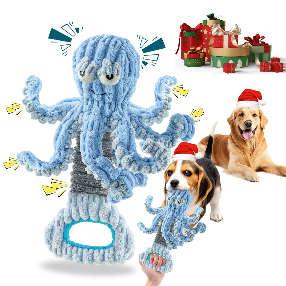 YZHDUXIU octopus squeaky dog toy front view boosts interactive play and engagement