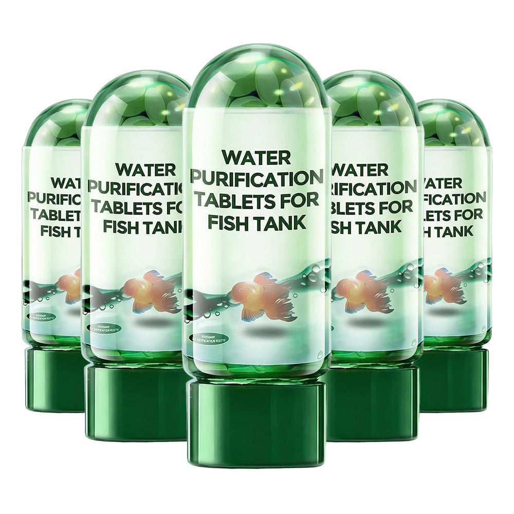 ZAIREG aquarium purification tablets bottle for easy, effective water treatment and clear tank water.