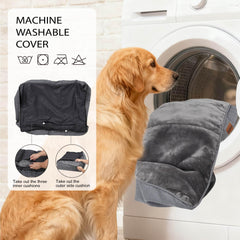 ZAKAPAWS bed headrest design showcases three-sided bolsters for neck and head comfort.