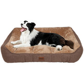 ZAKAPAWS orthopedic bed for large dogs, side view highlighting extra thickness for joint support.