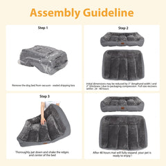 ZAKAPAWS bed soft-plush-top provides a warm, cozy sleeping surface.