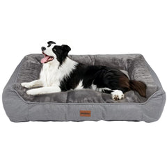 ZAKAPAWS orthopedic bed close-up showing thick foam support for joints.