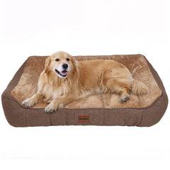 ZAKAPAWS Orthopedic Dog Bed full view with extra thick cushioning supports joints and comfort.