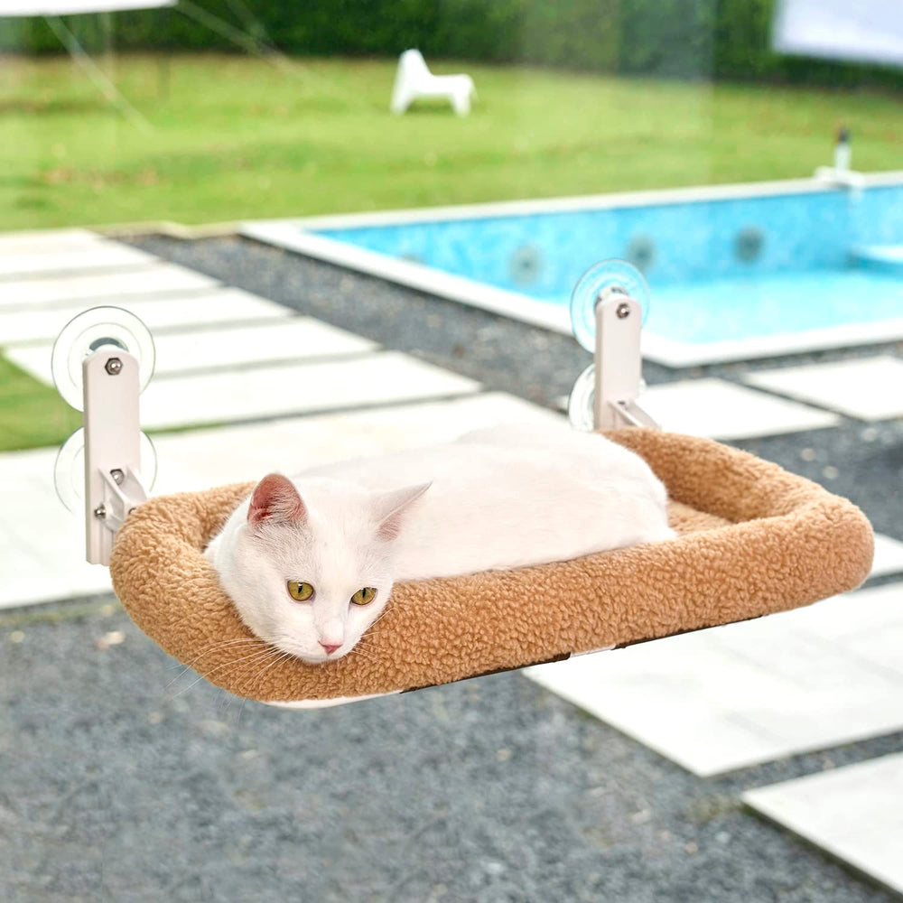Zakkart foldable cat hammock window overview demonstrates sturdy support for larger cats.