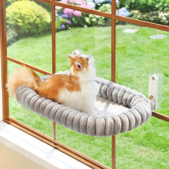 Zakkart SnugCloud foldable window perch helps quick setup for sunlit lounging.