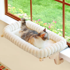 Zakkart SnugCloud window perch assembled for sunlit naps
