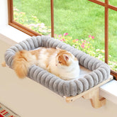 Zakkart SnugCloud window perch provides sunlit, secure lounging for your cat.