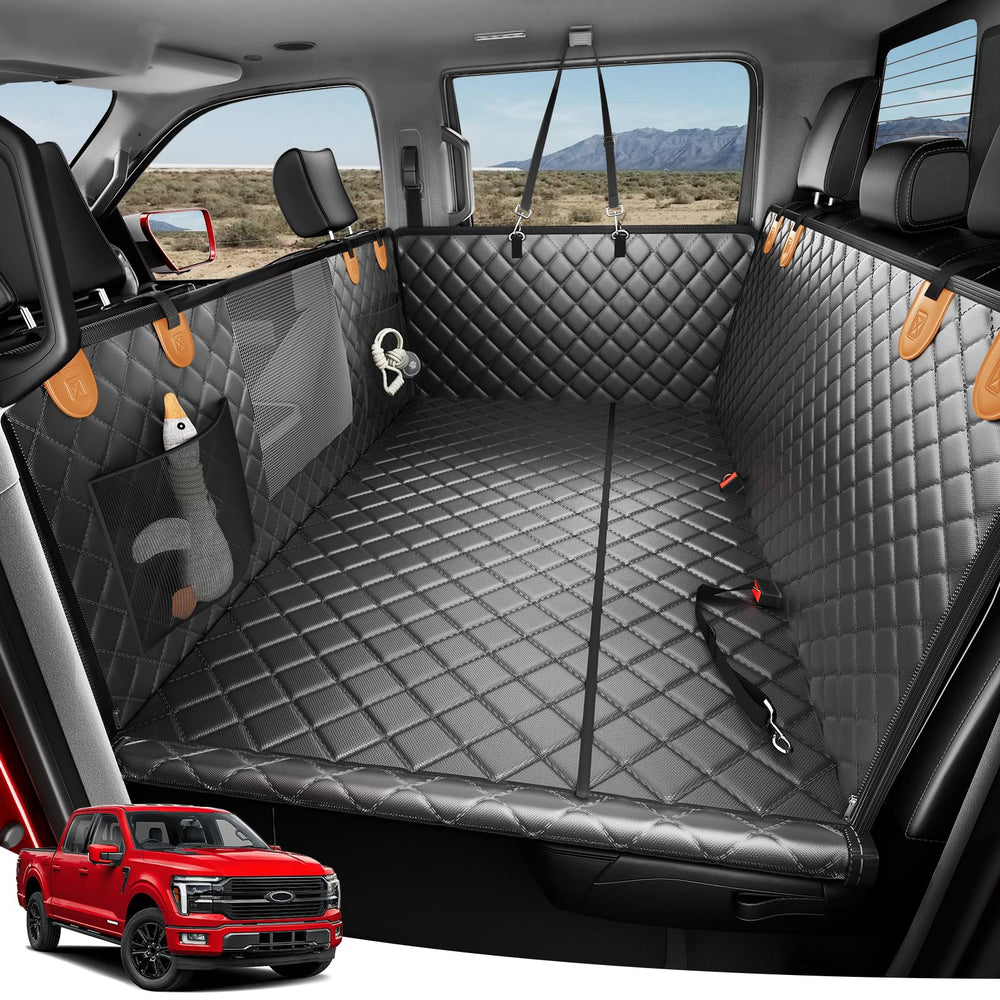 Zanch heavy-duty seat cover full view protecting back seat during road trips