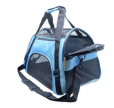 ZaneSun Cat Carrier soft-sided travel bag in medium-blue for small pets