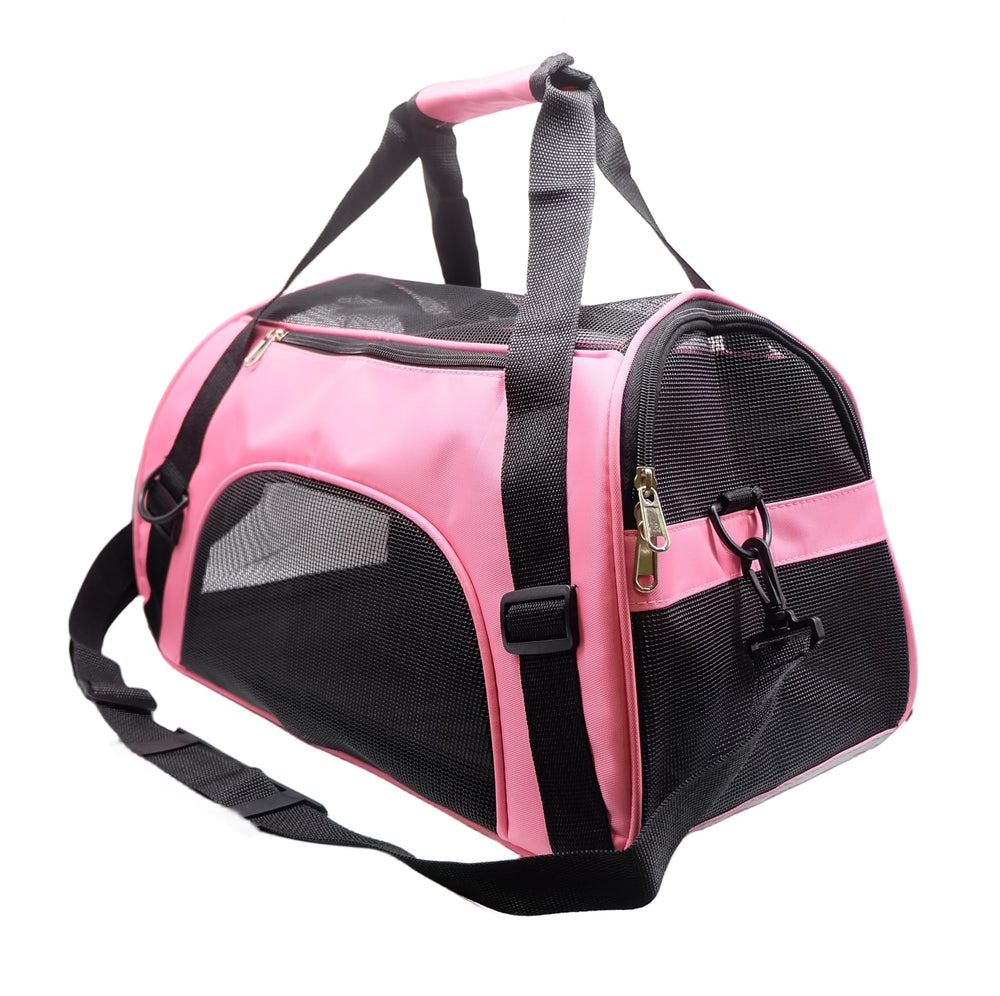 ZaneSun Cat Carrier soft-sided travel bag in pink for cozy journeys