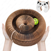 ZAULEY Kitty Curls magic organ scratcher pad engages indoor cats and reduces boredom.