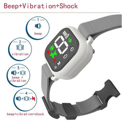 ZCNANDG Noobark collar 8 level sensitivity display for tailored training.