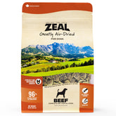 ZEAL Canada air-dried beef dog meal in a bowl supports lean muscle and flavor