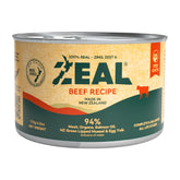 ZEAL beef 6oz can with real beef for lean muscle support.