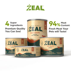 ZEAL wet cat food superfoods ingredients feature mussels and kelp for vitality
