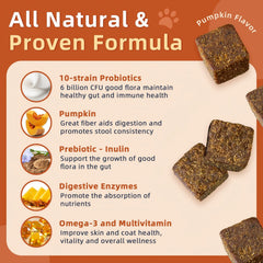 ZEBORA dog probiotics with digestive enzymes aid digestion and absorption.