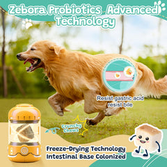ZEBORA dog probiotics chicken-flavor chews provide tasty daily support for pets.