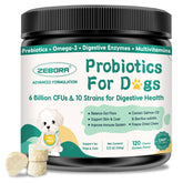 ZEBORA dog probiotic freeze-dried chews support gut balance and digestive comfort.