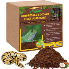 ZeeDix coconut fiber substrate brick expands when soaked for terrarium bedding.