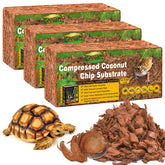 Zeedix coconut husk chip pack expands into breathable reptile bedding.