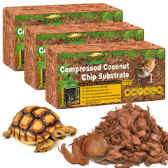 Zeedix coconut husk chip pack expands into breathable reptile bedding.