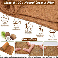 ZeeDix cut-to-fit coconut fiber mat adapts to any terrarium shape