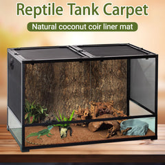 ZeeDix natural coconut fiber mats in a bearded dragon setup for moisture control.