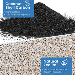 Zeefpod dual-layer filtration media traps debris and waste for clearer water.